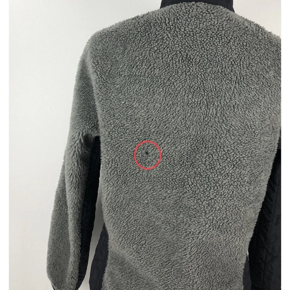 Patagonia Synchilla Womens Medium Fleece Jacket Retro Gray Black Full Zip 23070